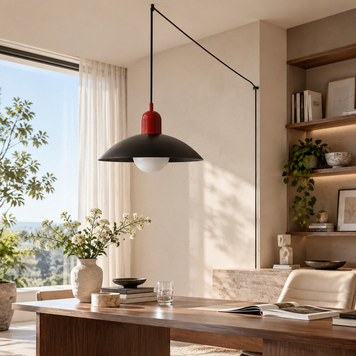 Steckdosen-Pendelleuchte im Mid-Century-Bauhaus-Stil – Ansicht 8
