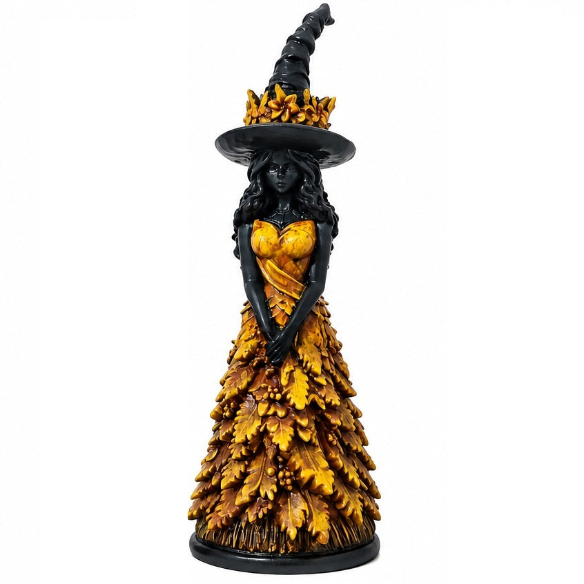 Gothic Hexenfigur mit Herbstdetails - Harz 25cm