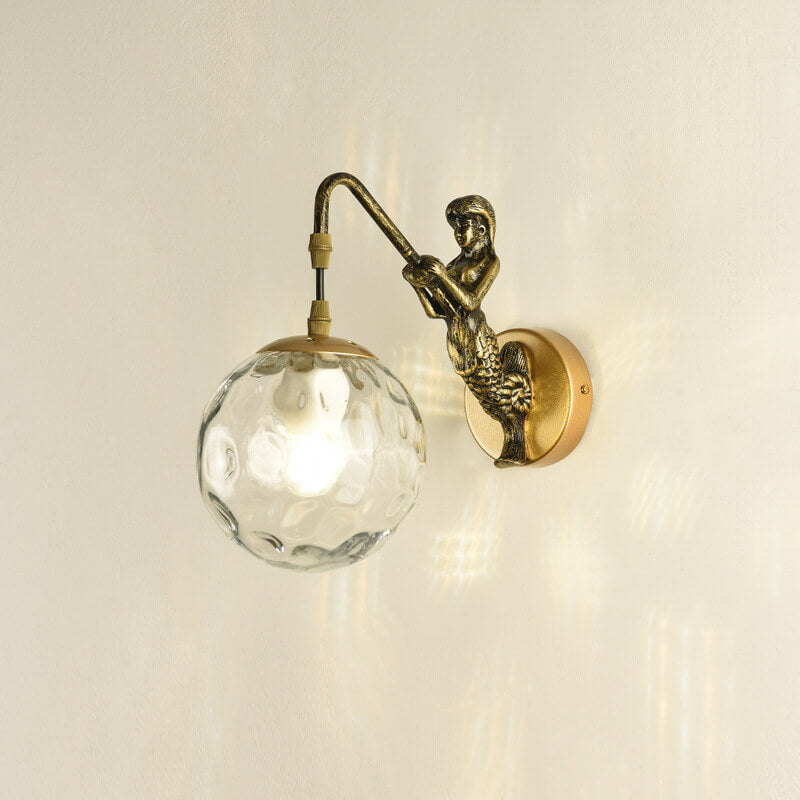 Rustikale Kugel-Wandlampe – Vintage-Design-Wandleuchte