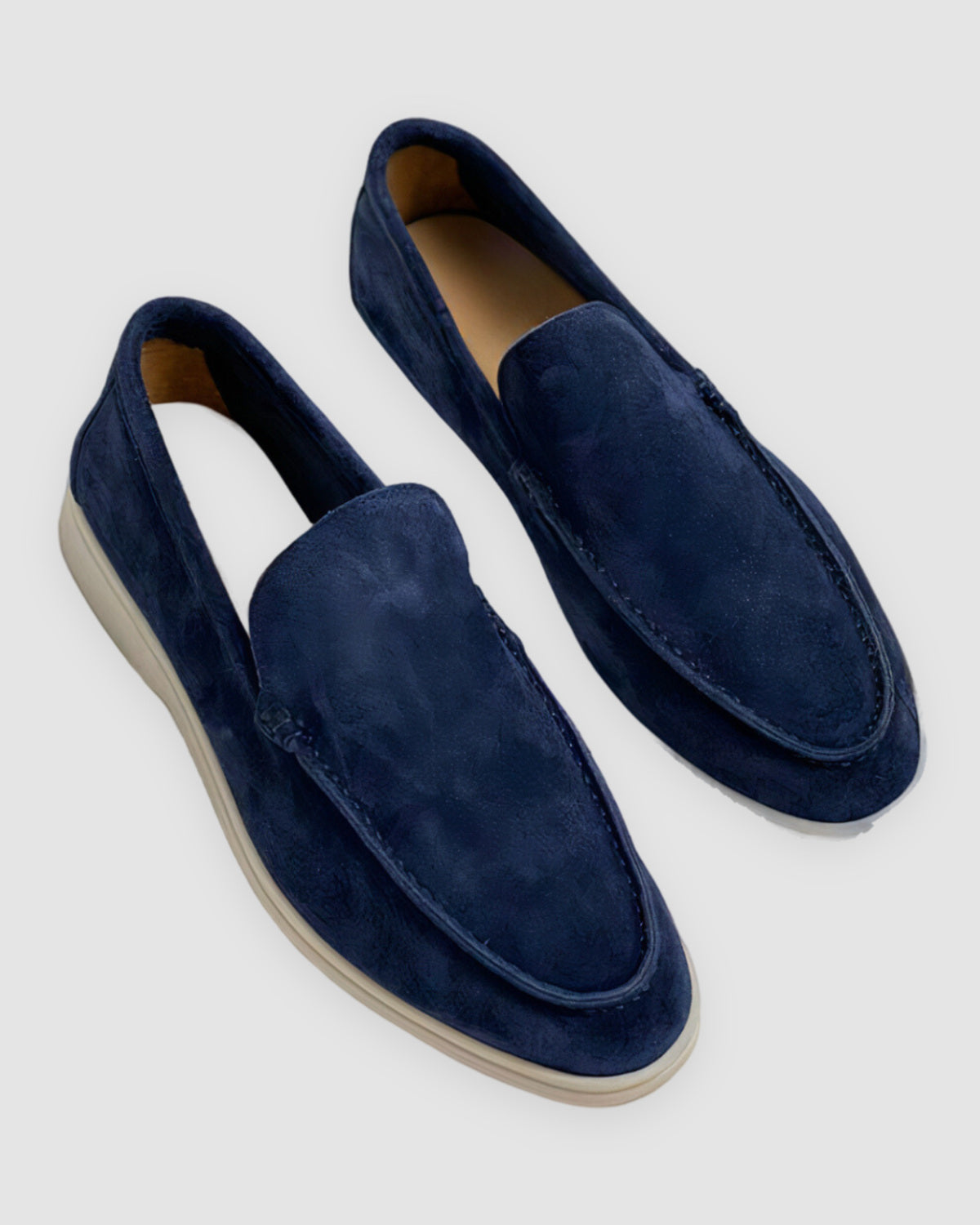 Herren Loafer aus Echtleder im Vintage-Stil in Dunkelblau