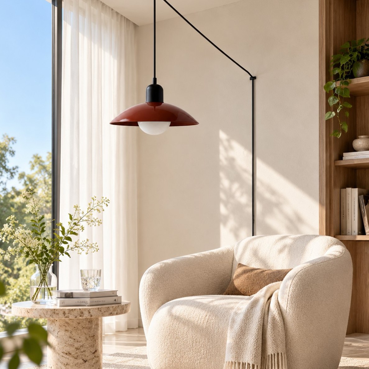 Steckdosen-Pendelleuchte im Mid-Century-Bauhaus-Stil – Ansicht 43