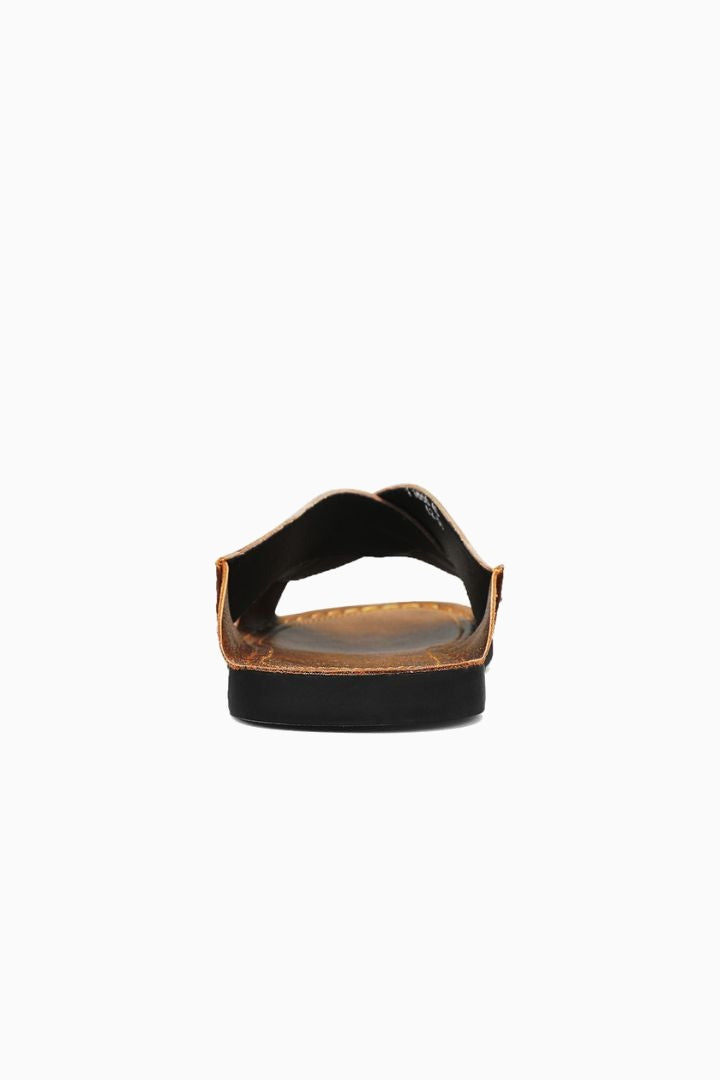 Herresandaler i Brun Læder - Krydsrem Design for Sommer - - Sko