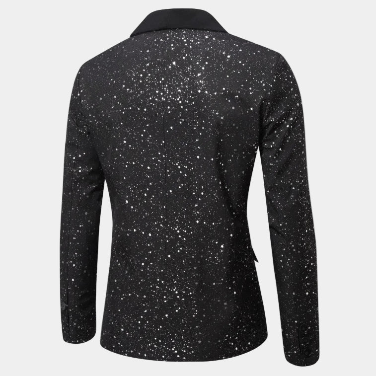 Herren Glitzer-Sakko mit Satin-Schalkragen