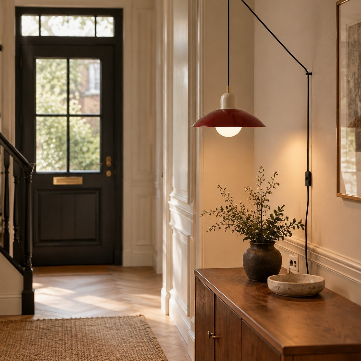 Steckdosen-Pendelleuchte im Mid-Century-Bauhaus-Stil – Ansicht 22