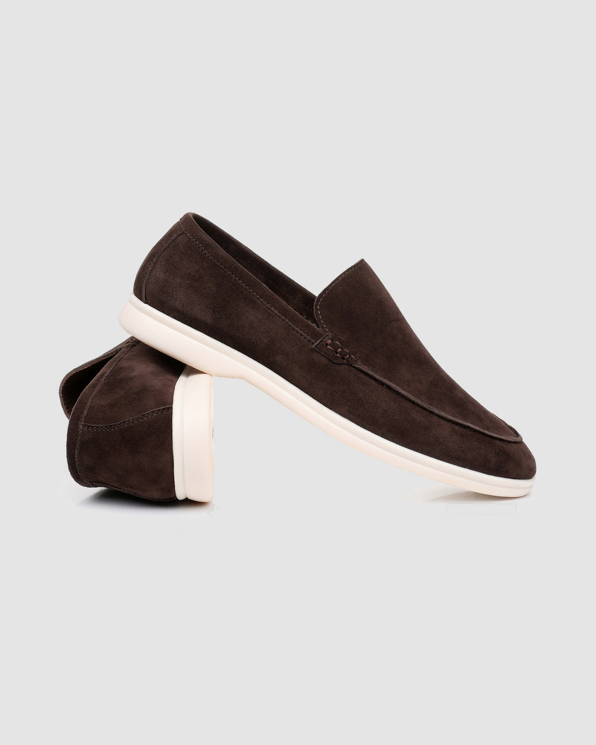 Herren Loafer in Wildleder-Optik mit Mandelspitze – Kaffeebraun, Bild 2