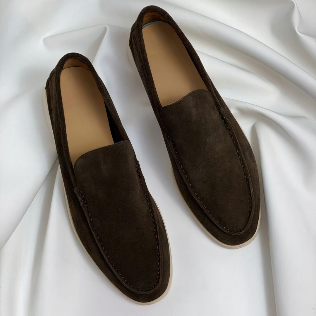 Herren Vintage-Leder-Loafer