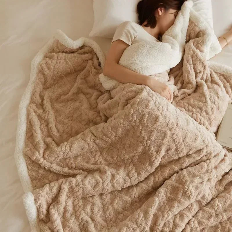 Dicke Lammwoll-Winterdecke – Ultra-Warme Kuscheldecke