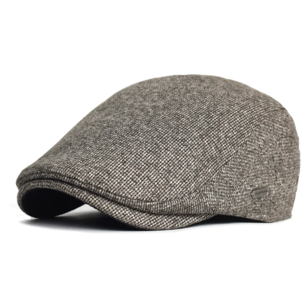 Beret : Streetsyle Baret Class Dames - Zwart in Lichtgrijs