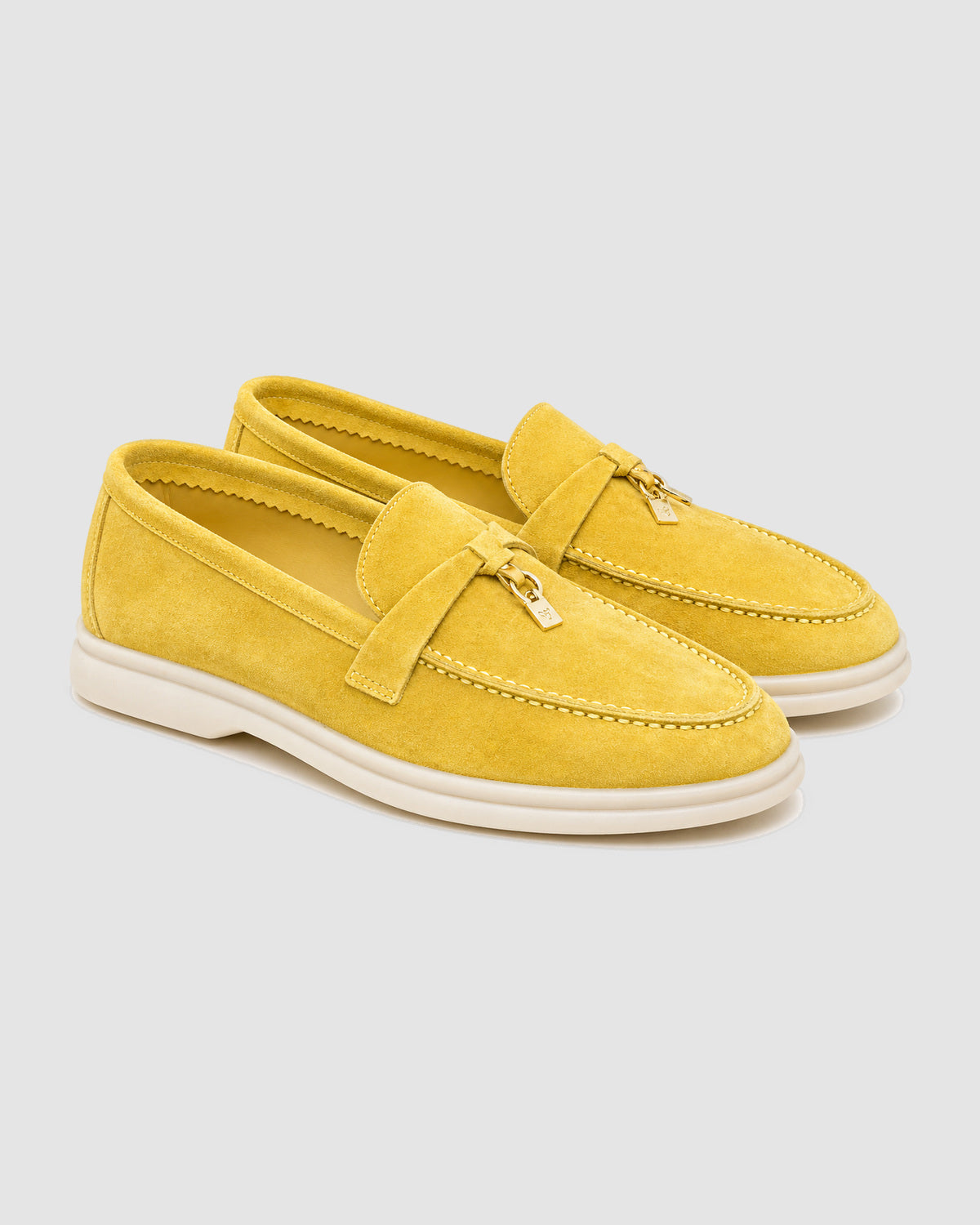 Herren Mokassins ohne Schnürung, Slip-On in Gelb