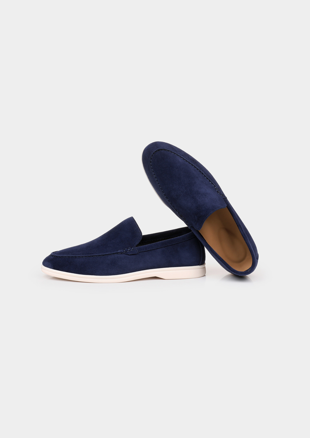 Herren Slip-On Loafer mit Matter Oberfläche in Marineblau