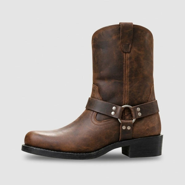 Herren Westernstiefel mit Riemen und Metalldetails, Bild 1