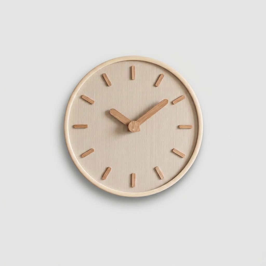 DashClock Lautlose Holz-Wanduhr