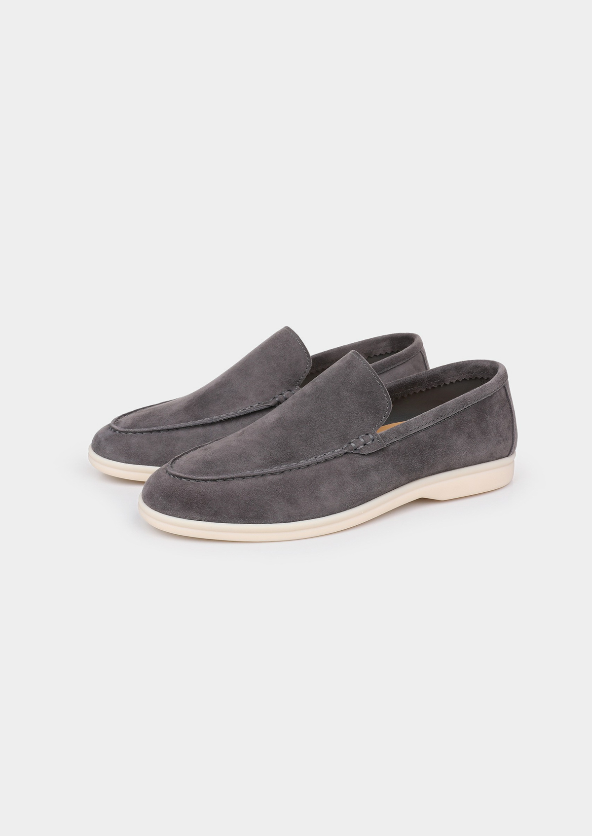 Herren Loafer Wildleder Slipper Nebelgrau