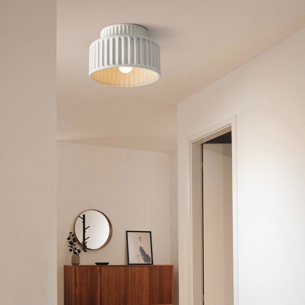 Geriffelte Deckenleuchte - Zweistufiges Trommel-Design