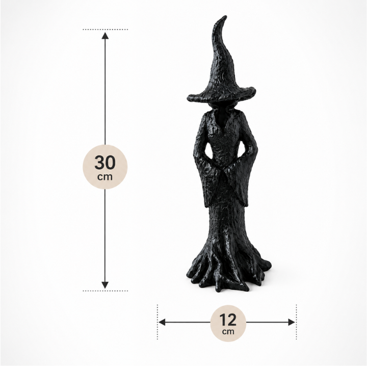 Hexen-Gartenstatue - Handgefertigte Harz-Wächterfigur