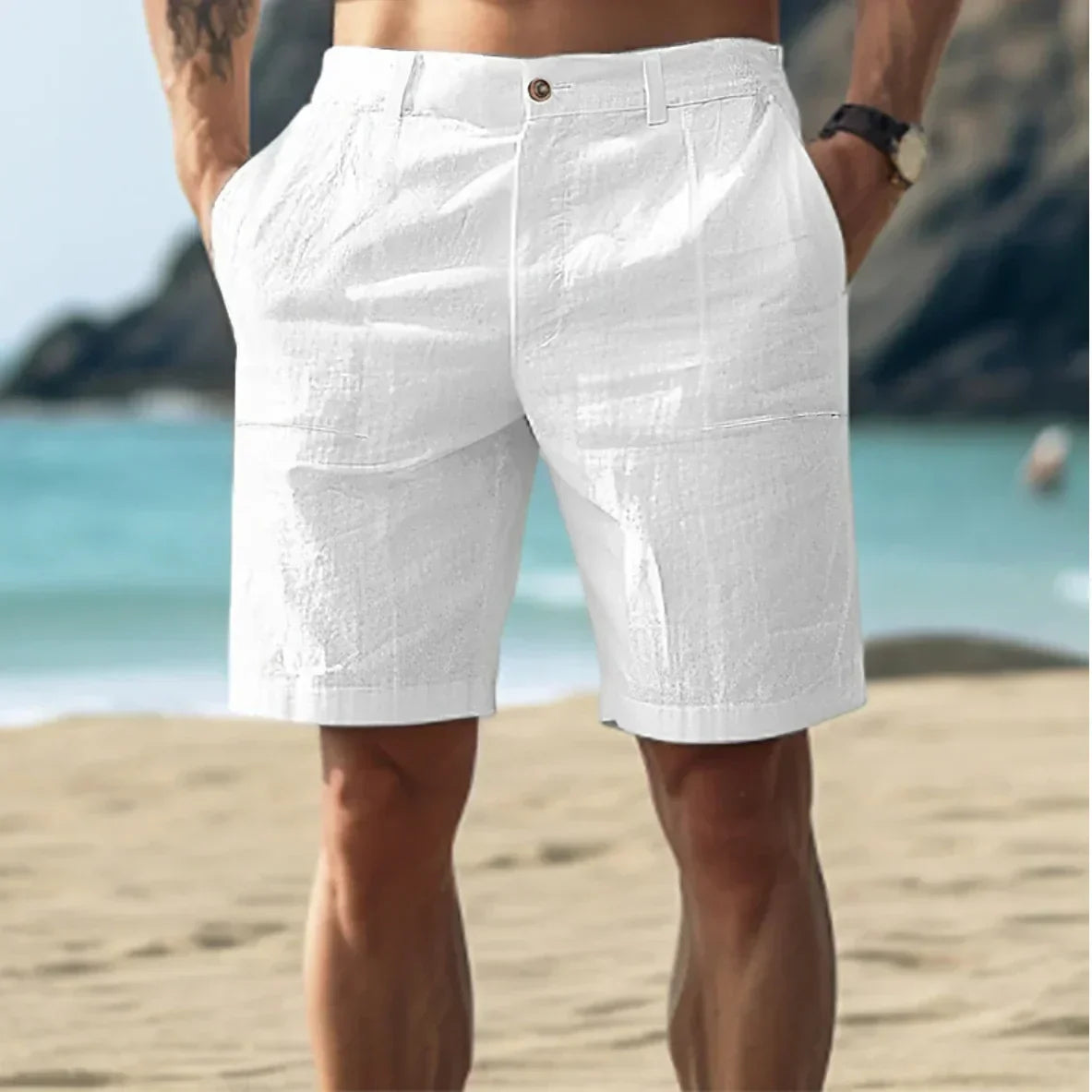 Herren Leinen-Shorts - Leicht, luftig & sommerlich bequem