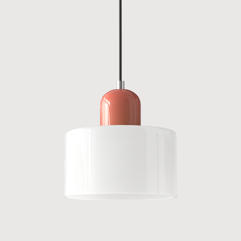 Bauhaus Farbglas-Pendelleuchte - Höhenverstellbar