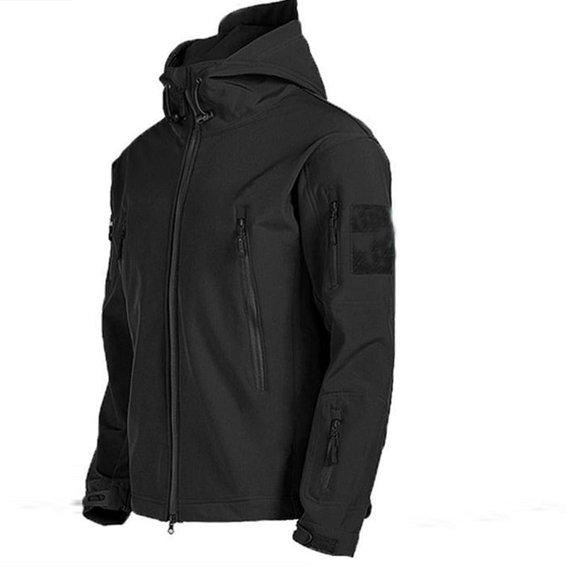 Herren Outdoor-Set - Gepolsterte Winterjacke mit Kapuze und Cargohose