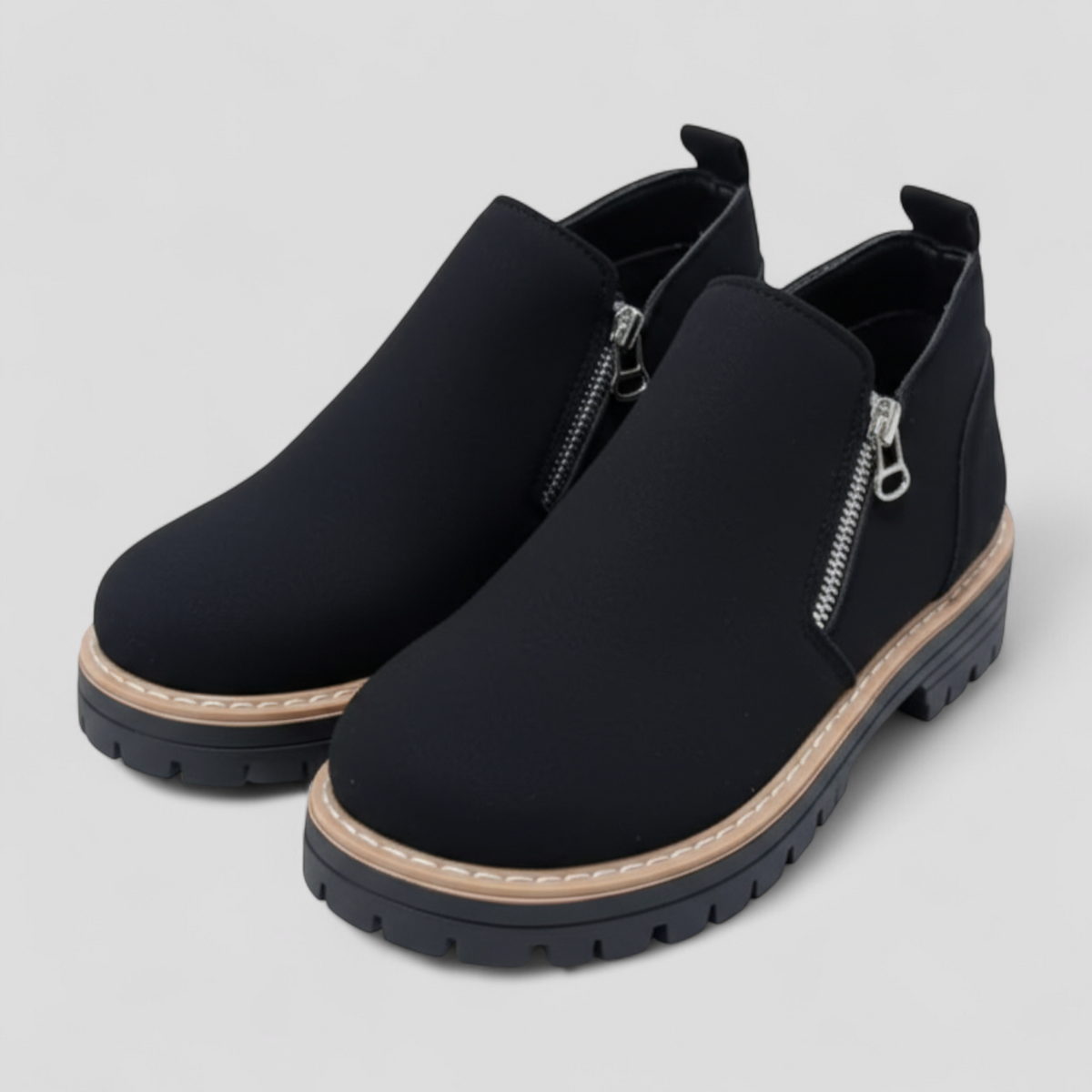 Damen Stiefel Runde Zehenpartie