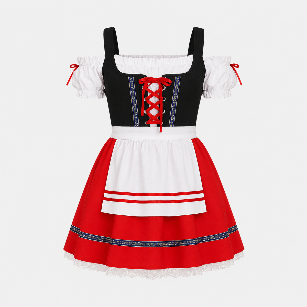 Dirndl mit Spitzenbesatz