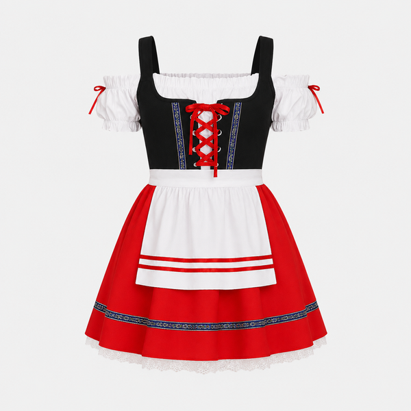 Dirndl mit Spitzenbesatz