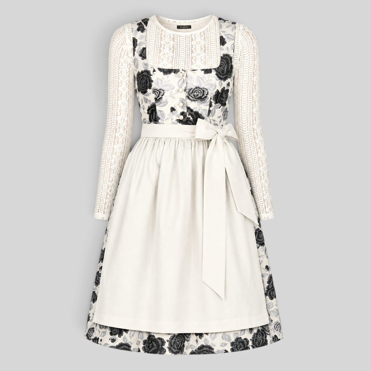 Dirndl Kurzarm mit Blumenmuster