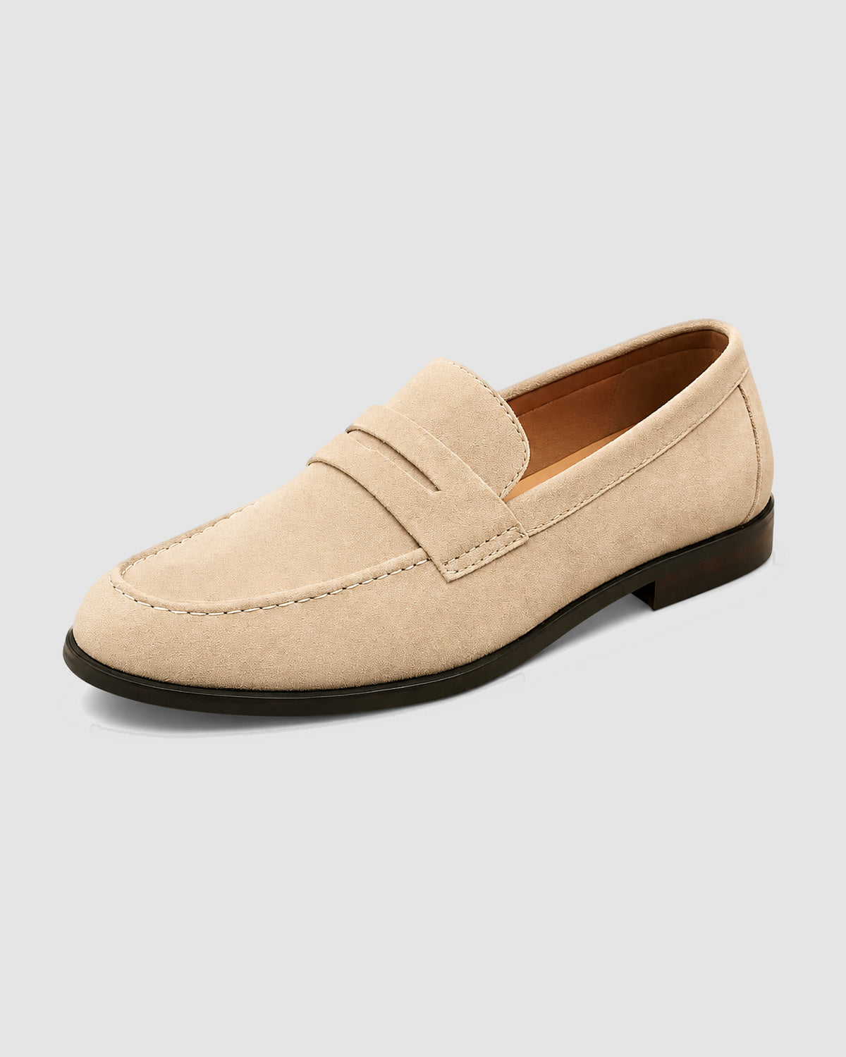 Herren Penny Loafer in Velours-Optik – Beige, Bild 3