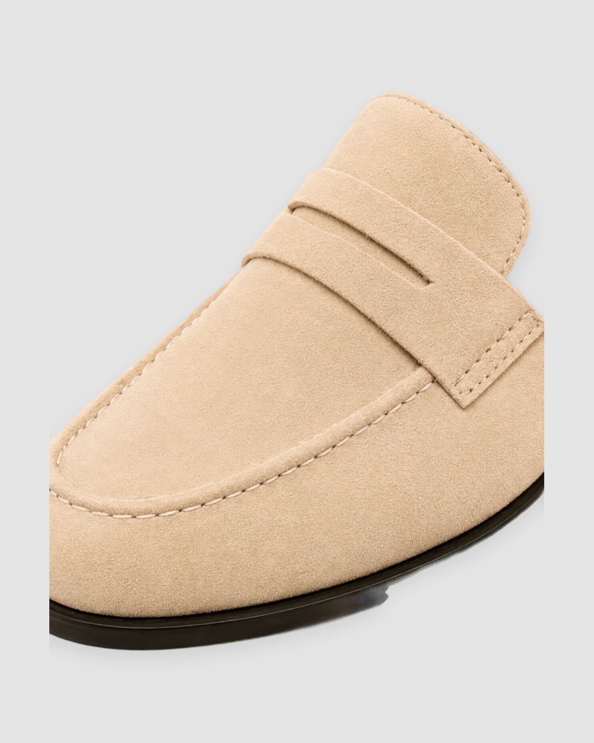 Herren Penny Loafer in Velours-Optik – Beige, Bild 5