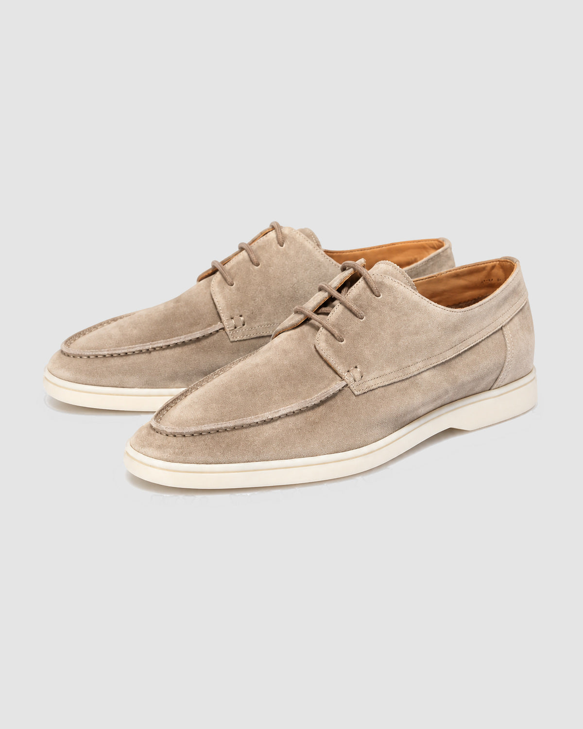 Herren Derby Schnürschuhe in Lederoptik – Beige, Bild 2