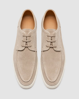 Herren Derby Schnürschuhe in Lederoptik – Beige