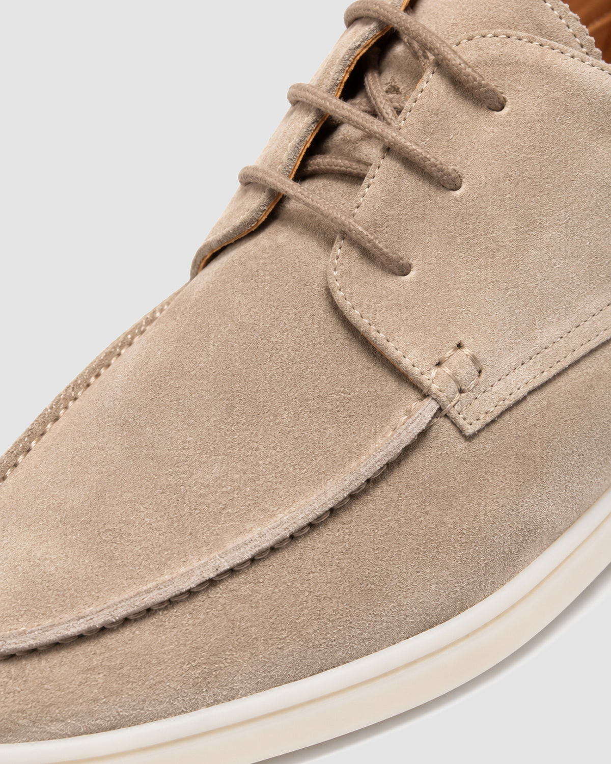 Herren Derby Schnürschuhe in Lederoptik – Beige, Bild 5
