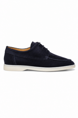 Herren Derby Schnürschuhe Dunkelblau – U-Naht Design