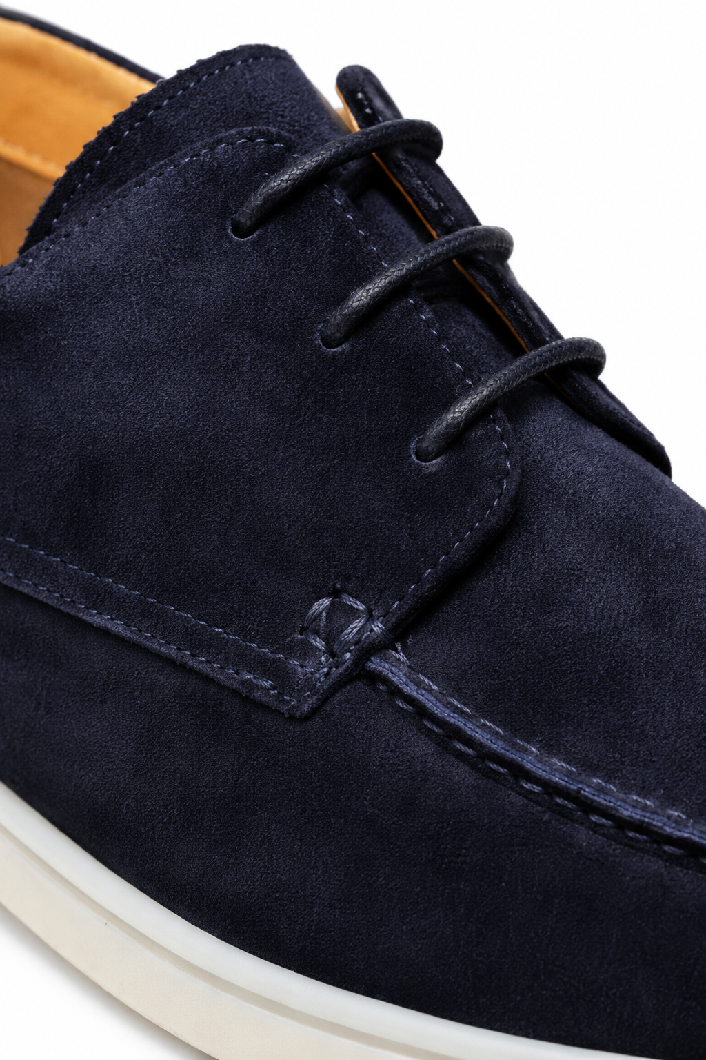 Herren Derby Schnürschuhe Dunkelblau – U-Naht Design