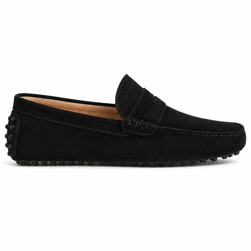 Herren Driver Mokassins Schwarz – Penny-Design