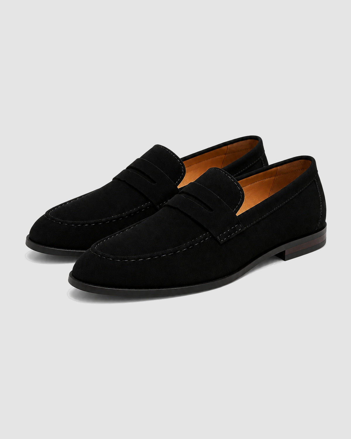 Herren Penny Loafer in Velours-Optik – Schwarz, Bild 2