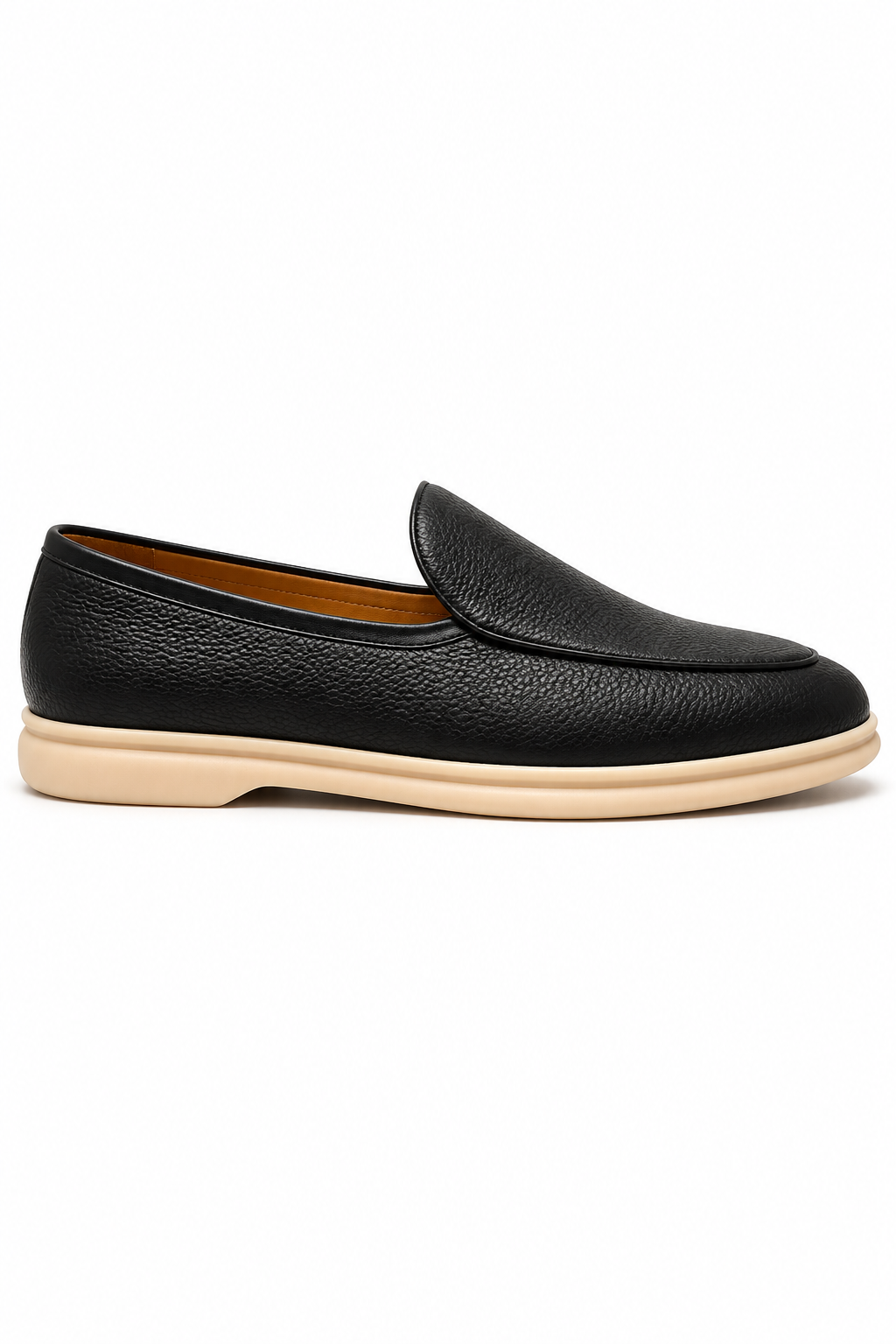 Herren Loafer Schwarz – Strukturierte Leder-Optik