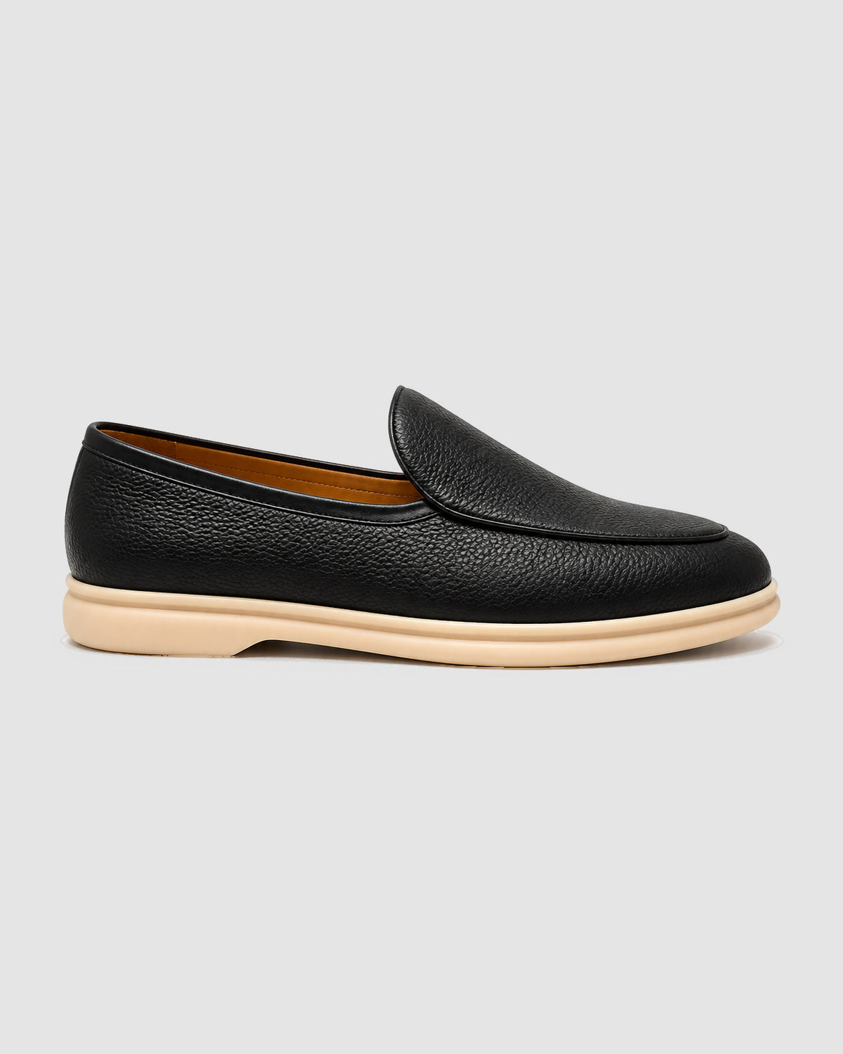 Herren Loafer in Lederoptik mit Narbung – Schwarz, Bild 1