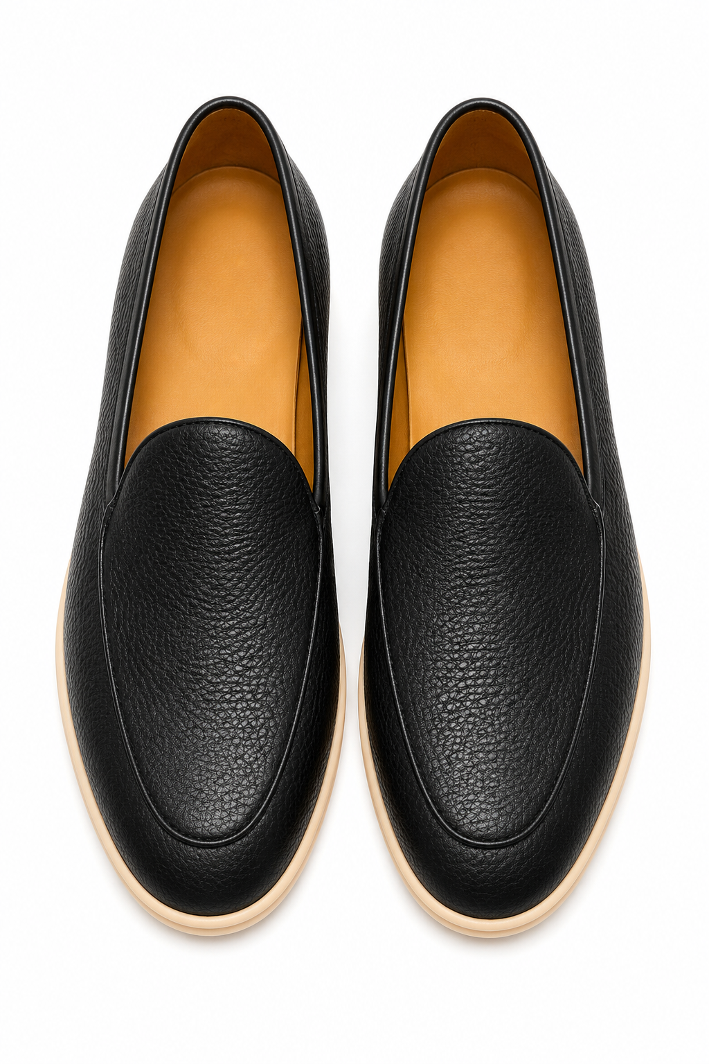 Herren Loafer Schwarz – Strukturierte Leder-Optik