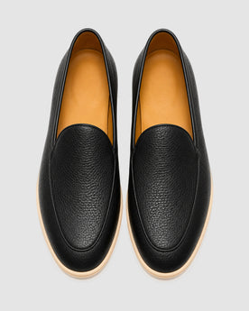 Herren Loafer in Lederoptik mit Narbung – Schwarz