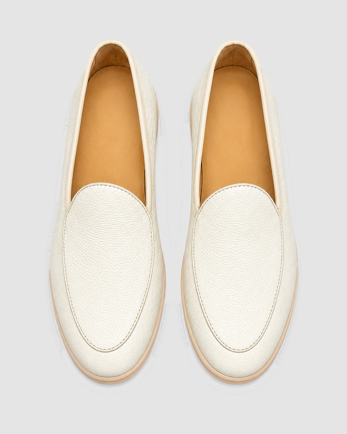 Herren Loafer in Lederoptik mit Narbung – Weiß, Bild 3