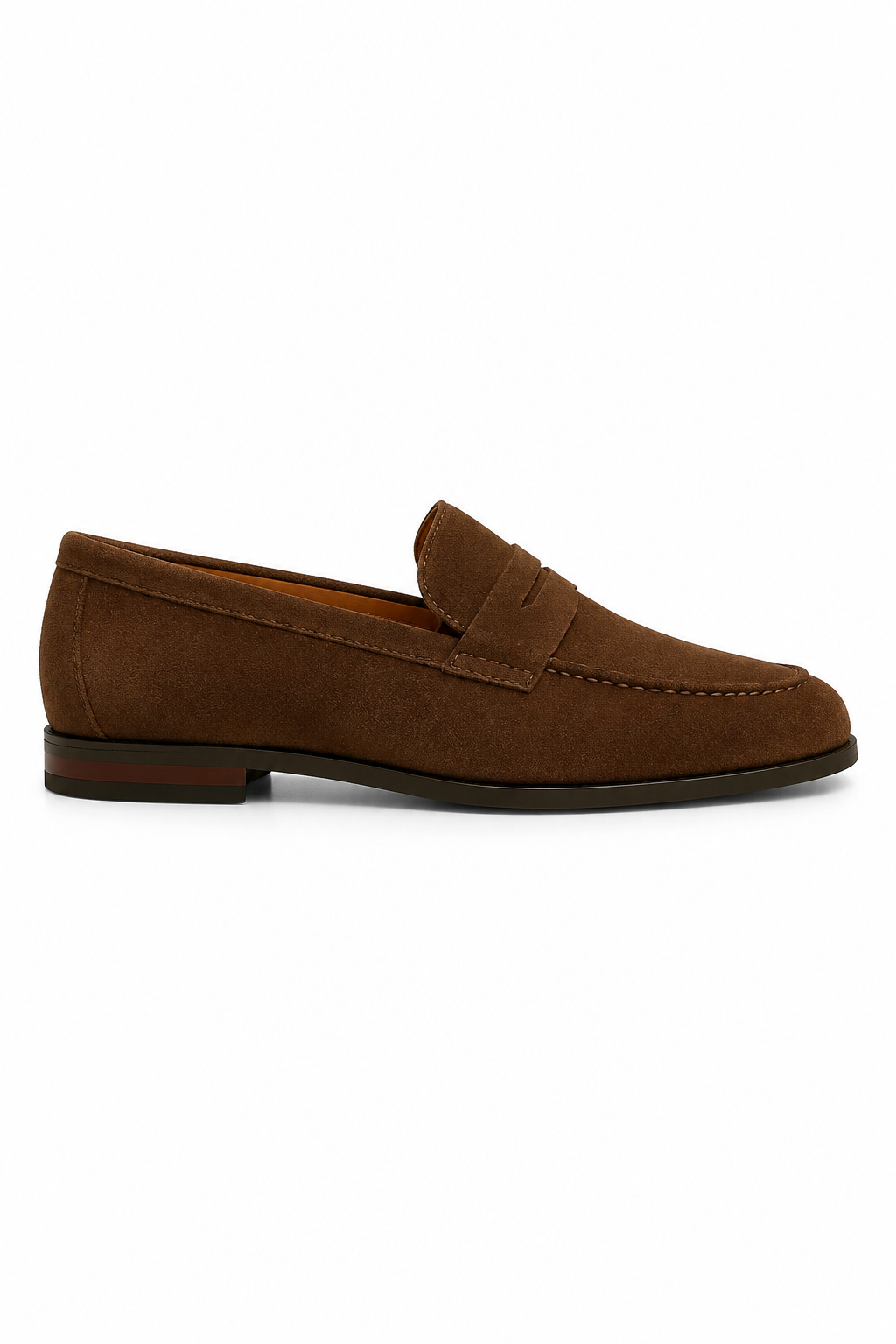 Herren Penny Loafer Braun – Velours-Optik