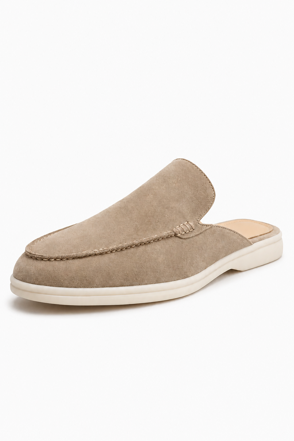 Mule Loafer til Mænd i Sand - Komfortabel Slip-On Sko med Åben Hæl - - Sandaler