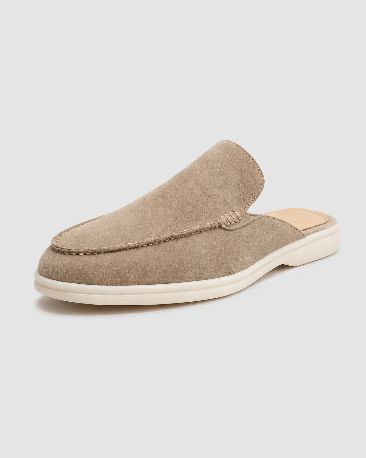 Herren Pantoletten mit offener Ferse, Slip-On – Sand, Bild 3