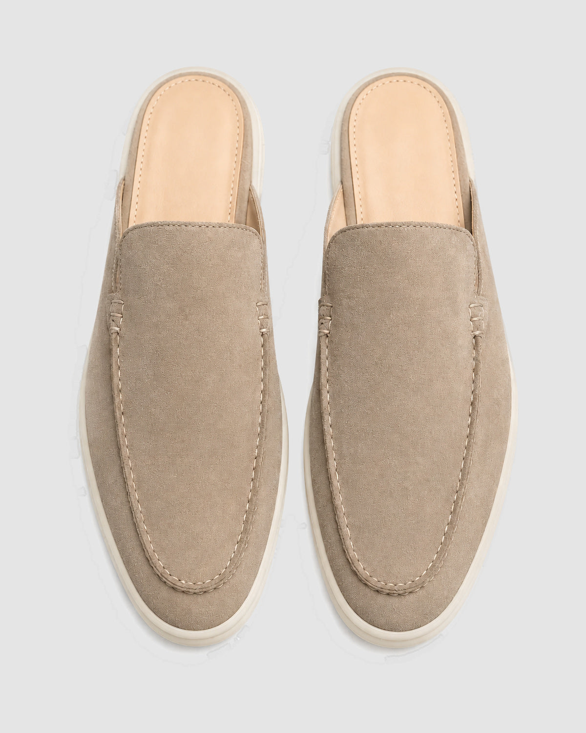 Herren Pantoletten mit offener Ferse, Slip-On – Sand, Bild 5