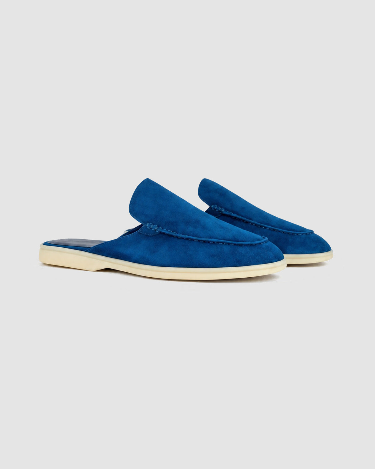 Herren Mules aus Wildleder, Slip-On – Marineblau