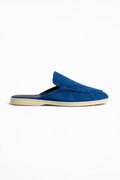 Herren Slipper Mule Wildleder Marineblau