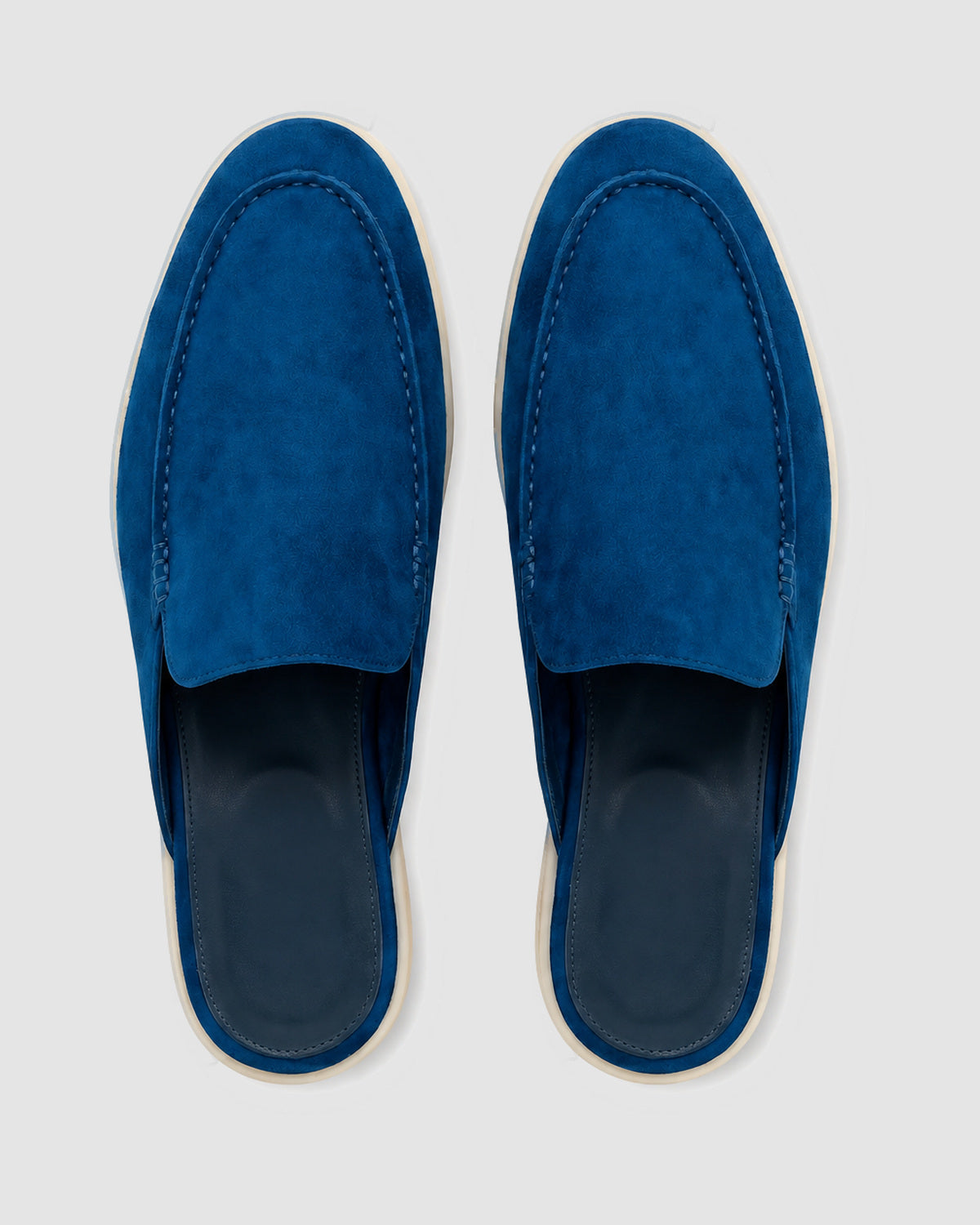 Herren Mules aus Wildleder, Slip-On – Marineblau, Bild 3