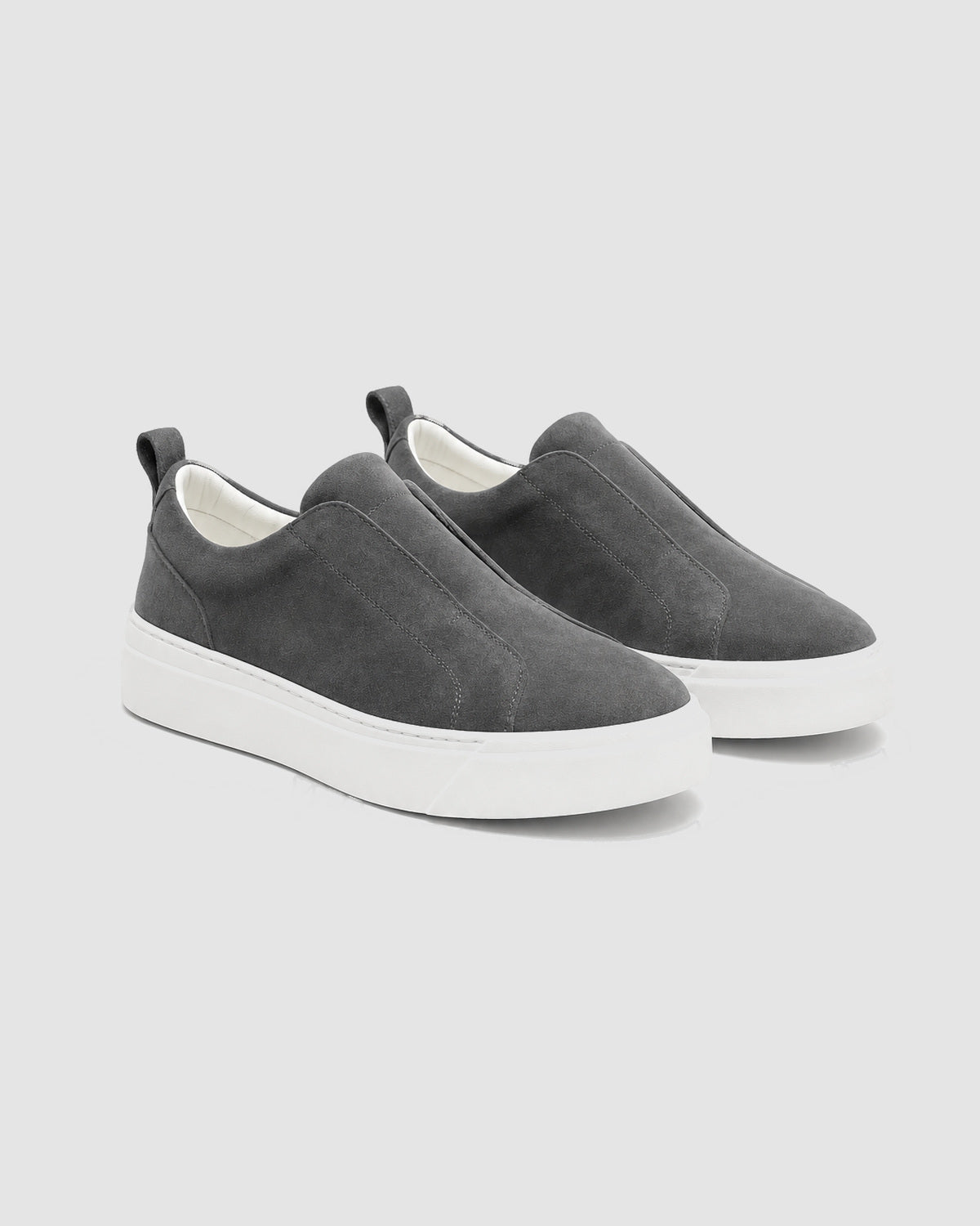 Herren Slip-On Sneaker aus Wildleder – Dunkelgrau
