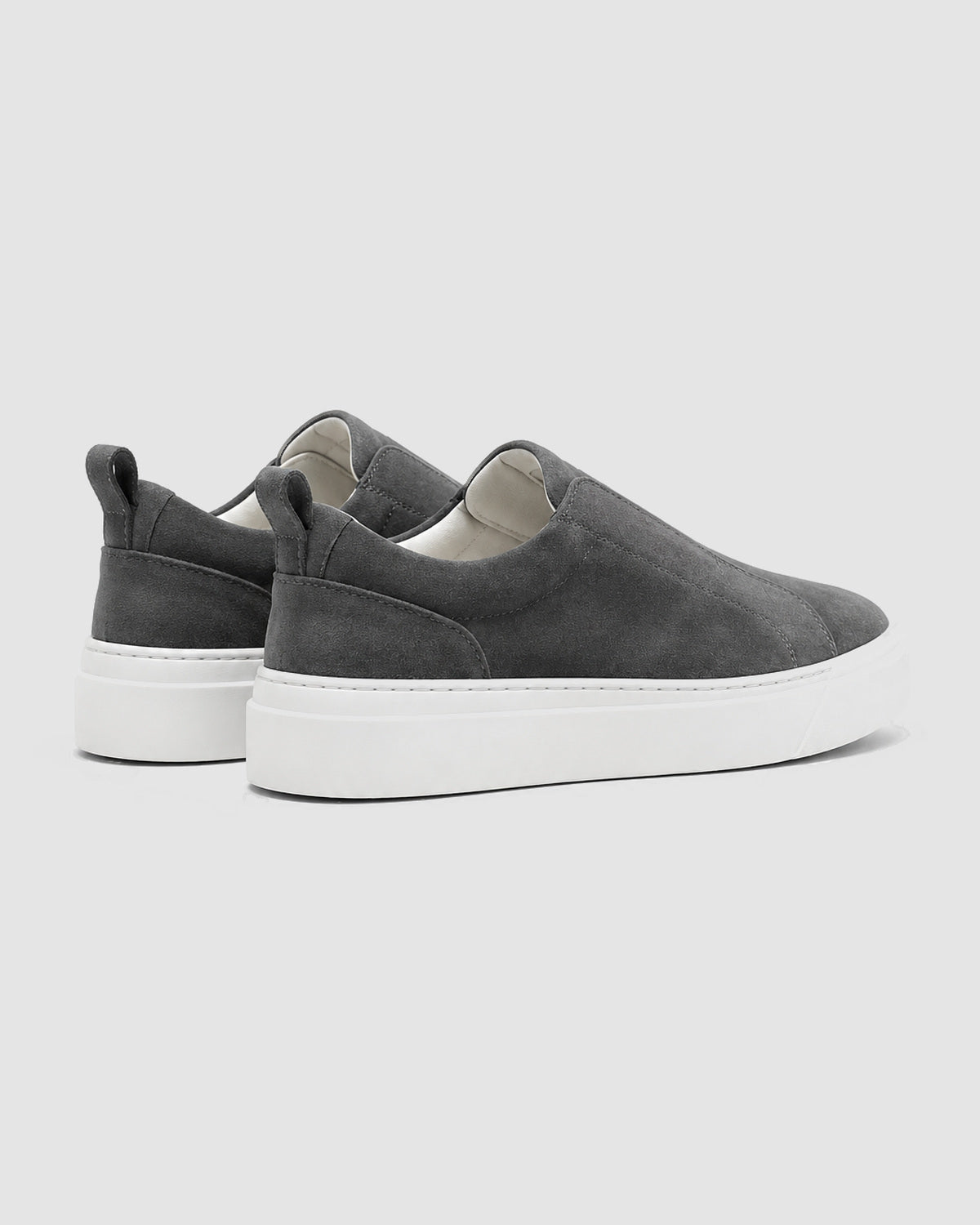 Herren Slip-On Sneaker aus Wildleder – Dunkelgrau, Bild 3