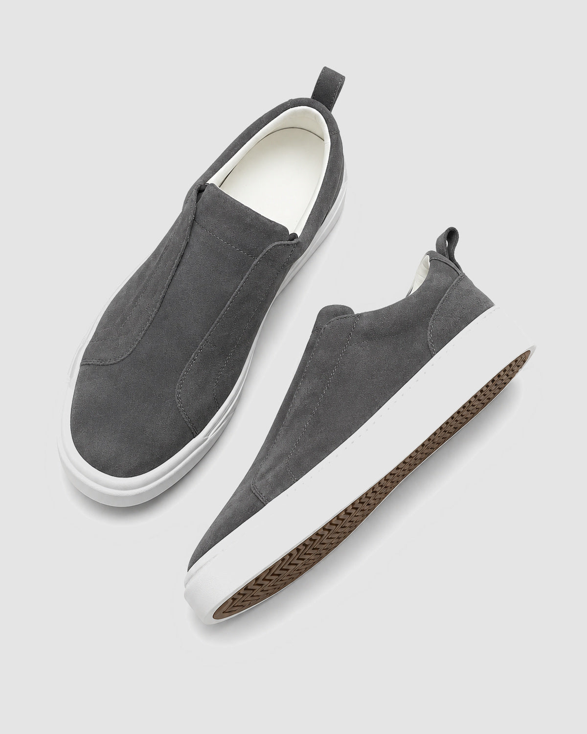 Herren Slip-On Sneaker aus Wildleder – Dunkelgrau, Bild 5